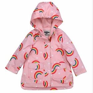 OshKosh B’Gosh Girls’ Toddler Rainbow Rain Jacket - Size 12M